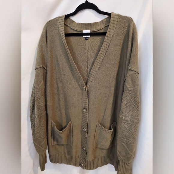 CAbi Sweaters - CAbi Khaki Button-Up Cardigan